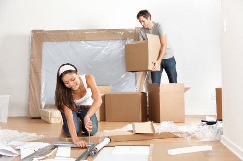 Professional team planning an office move