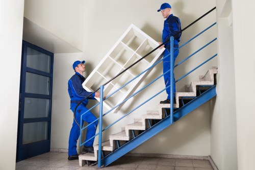 Professional movers handling a household relocation