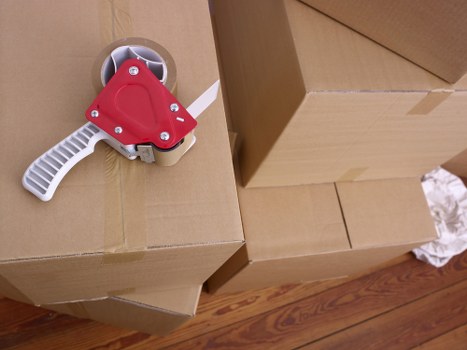 Safety measures being taken while moving items into a truck